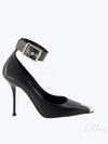 belt detail stiletto pumps heels black - ALEXANDER MCQUEEN - BALAAN 2