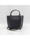 Rockstud Strap Tote Bag Black - VALENTINO - BALAAN 5