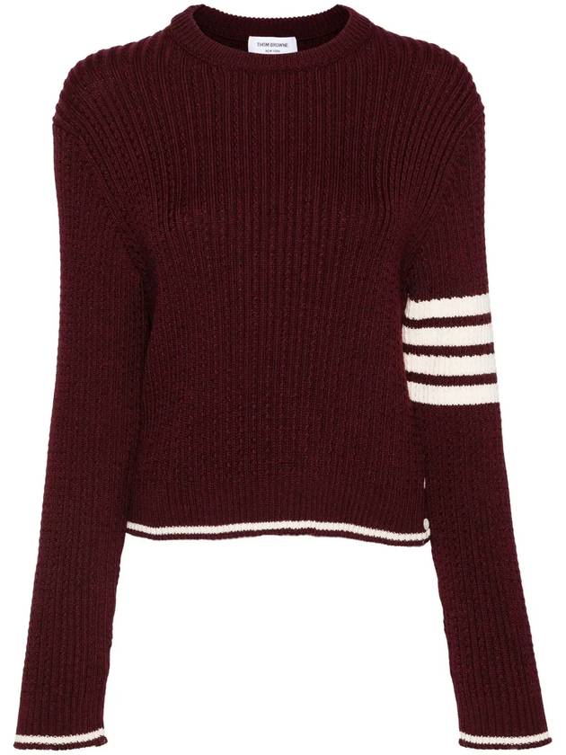 Sweater FKA465AY1024 616 RED - THOM BROWNE - BALAAN 3