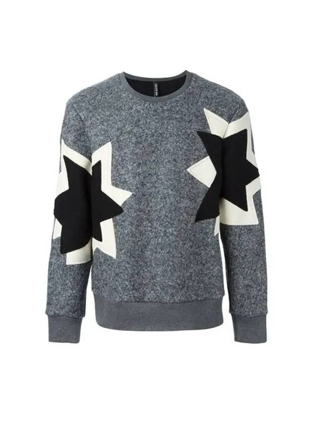 Double Star Sweatshirt Gray - NEIL BARRETT - BALAAN 1