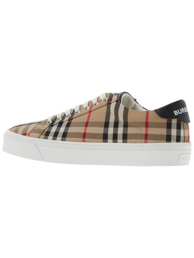 Vintage Check Cotton Low Top Sneakers Beige - BURBERRY - BALAAN 4