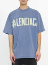 Tape Type Medium Fit T-Shirt Faded Blue - BALENCIAGA - BALAAN 2