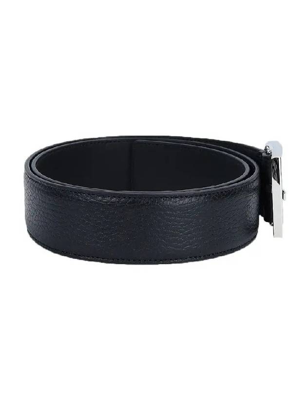 Men's Buckle Leather Belt Black - GUCCI - BALAAN 4