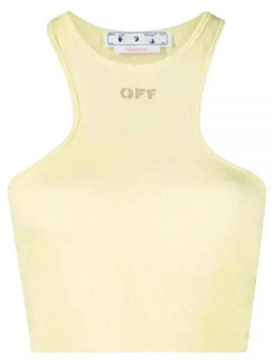 Off Stamp Crop Top Light Green - OFF WHITE - BALAAN 2