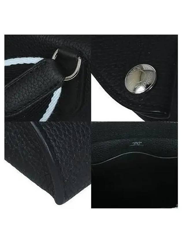 H084024 Black Togo Calfskin Bead Posh Cross Bag - HERMES - BALAAN 5