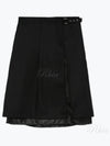 Clasp Wool A Line Skirt Black - OUR LEGACY - BALAAN 2