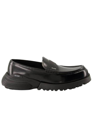 Combat Polished Calfskin Loafer Black - DIOR - BALAAN 1