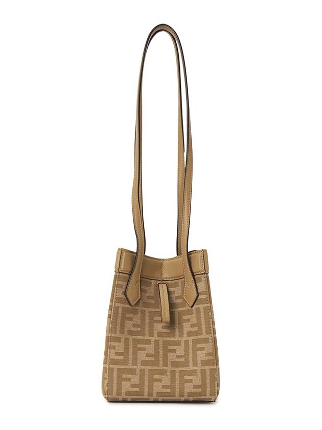 Origami FF Jacquard Mini Shoulder Bag Beige - FENDI - BALAAN 6