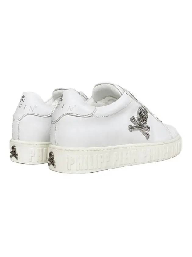 Skull Logo Low Top Sneakers White - PHILIPP PLEIN - BALAAN 4