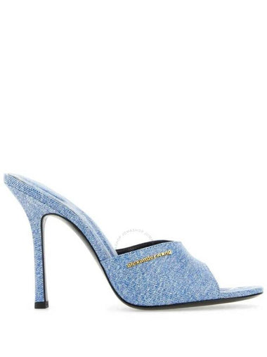 Alexander Wang Logo Plaque Heeled Lucienne 105 Sandals, Brand Size 38 ( US Size 8 ) - ALEXANDER WANG - BALAAN 1