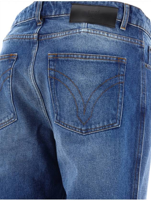 Straight Denim Jeans Blue - AMI - BALAAN 10