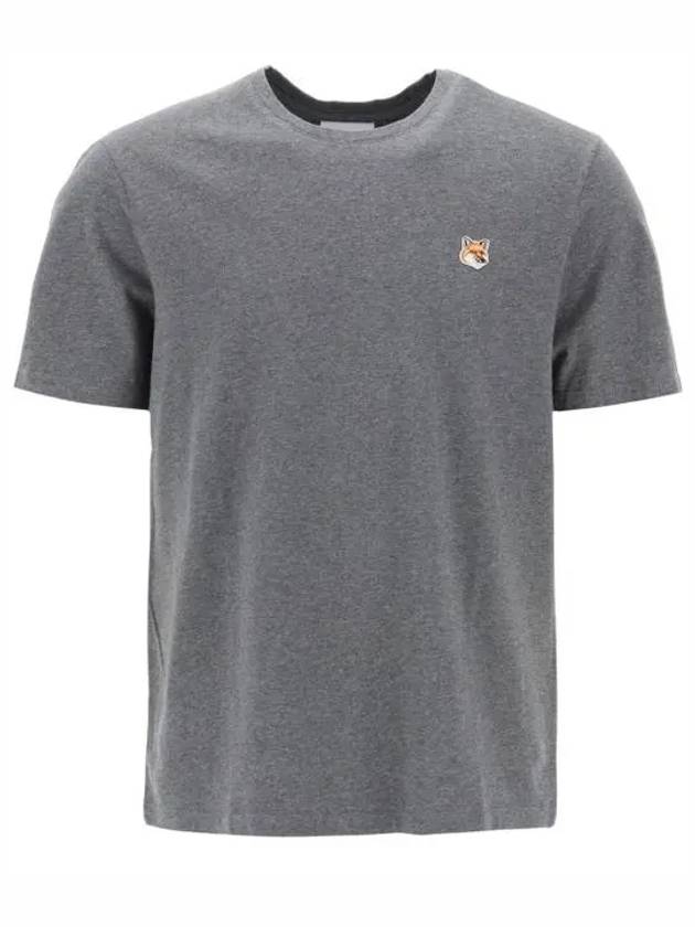 Fox Head Patch Classic Short Sleeve T-Shirt Grey Melange - MAISON KITSUNE - BALAAN 2