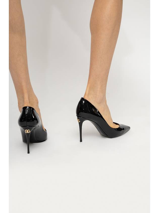 Patent Leather Pointed Pumps Black - DOLCE&GABBANA - BALAAN 3