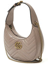 GG Marmont Half Moon Mini Bag Beige - GUCCI - BALAAN 2