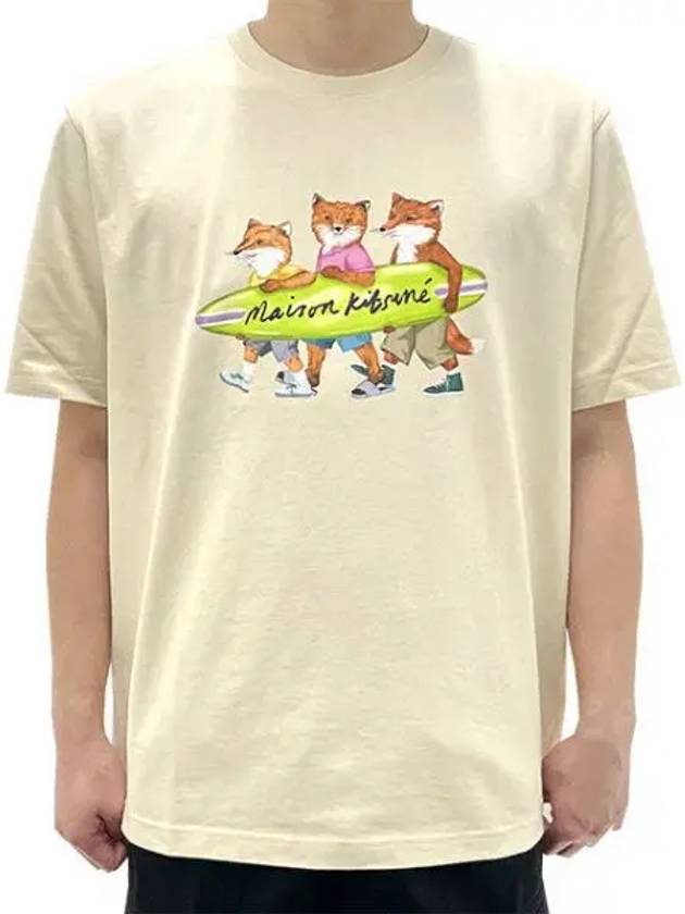 Surfing Fox Comfort Short Sleeve T Shirt Fe 39061805 1095877 - MAISON KITSUNE - BALAAN 1