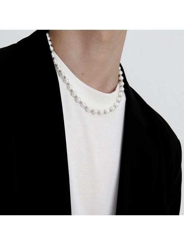 Men's Pearl Street Fashion Necklace White - BASSCLEF - BALAAN 5