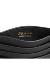 Metal Logo Saffiano Card Wallet Black - PRADA - BALAAN 6