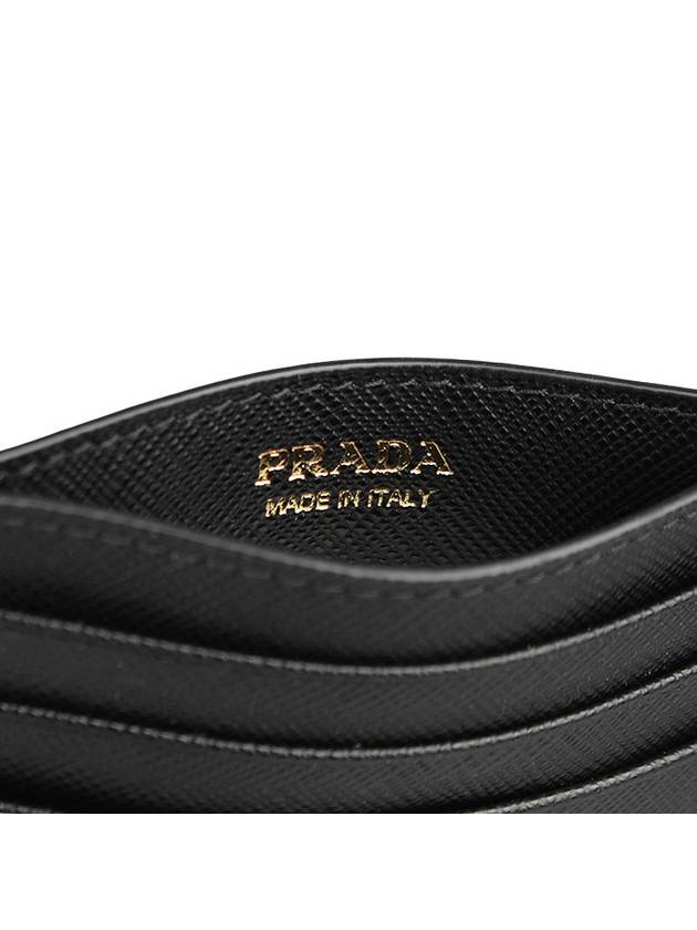 Metal Logo Saffiano Card Wallet Black - PRADA - BALAAN 6