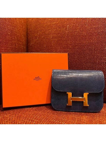 Constance Slim Half Wallet Lizard H082502CC73 - HERMES - BALAAN 1