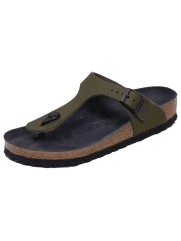 Gizeh Flip Flops Asphalt Khaki - BIRKENSTOCK - BALAAN 1