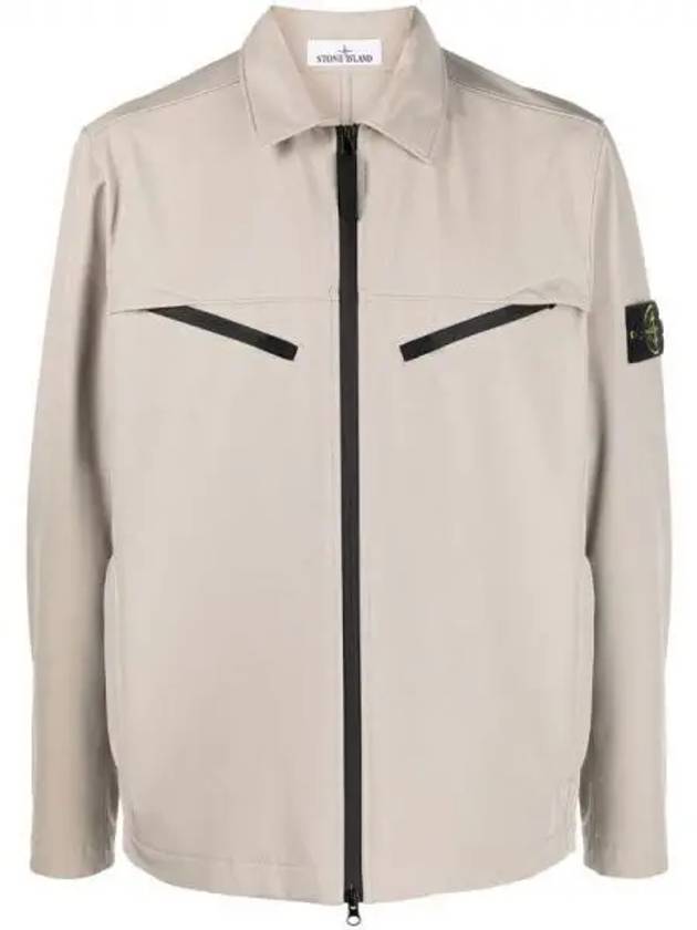 Light Soft Shell Shirt Jacket Dove Grey - STONE ISLAND - BALAAN 2