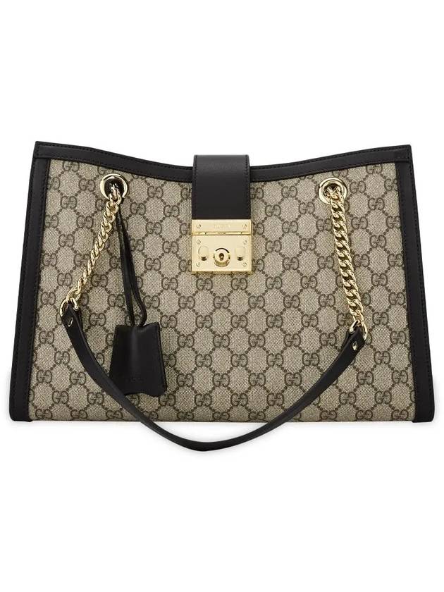 GG Padlock Supreme Medium Shoulder Bag Black Beige - GUCCI - BALAAN 4