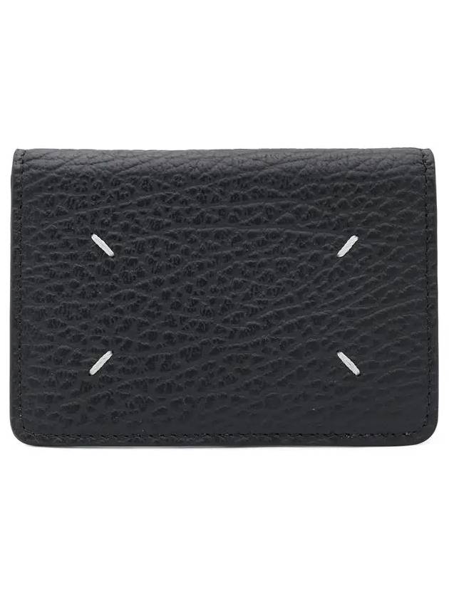 Bovine Leather Card Wallet Black - MAISON MARGIELA - BALAAN 3