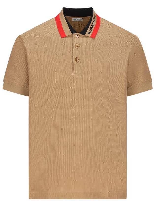 Logo Stripe Short Sleeve Polo Shirt Brown - BURBERRY - BALAAN 2