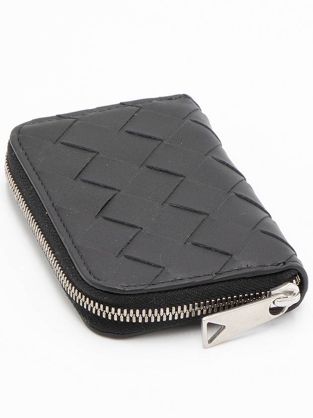 Zipper Coin Purse Black - BOTTEGA VENETA - BALAAN 4