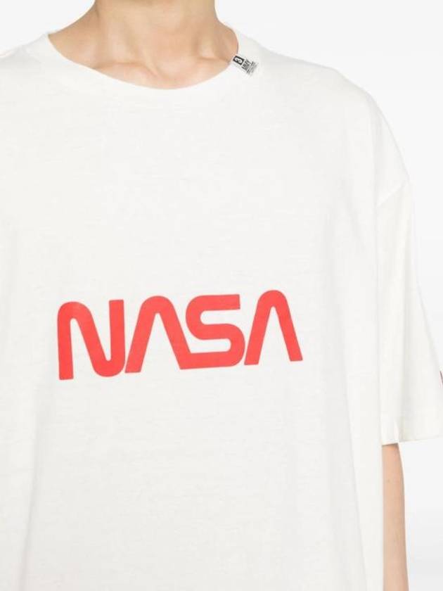 Nasa Print Short Sleeve T-Shirt White - MAISON MIHARA YASUHIRO - BALAAN 4