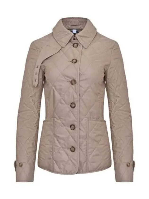 Diamond Quilted Thermoregulated Jacket New Chino Beige - BURBERRY - BALAAN 2