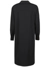 Women's Two Pocket Virgin Wool Midi Dress Squid Ink - LEMAIRE - BALAAN 3