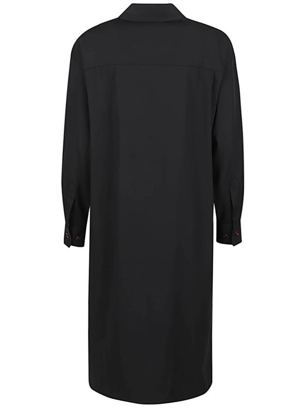 Women's Two Pocket Virgin Wool Midi Dress Squid Ink - LEMAIRE - BALAAN 3