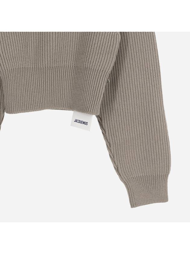 La maille Risoul Double Collar Knit Top Beige - JACQUEMUS - BALAAN 5