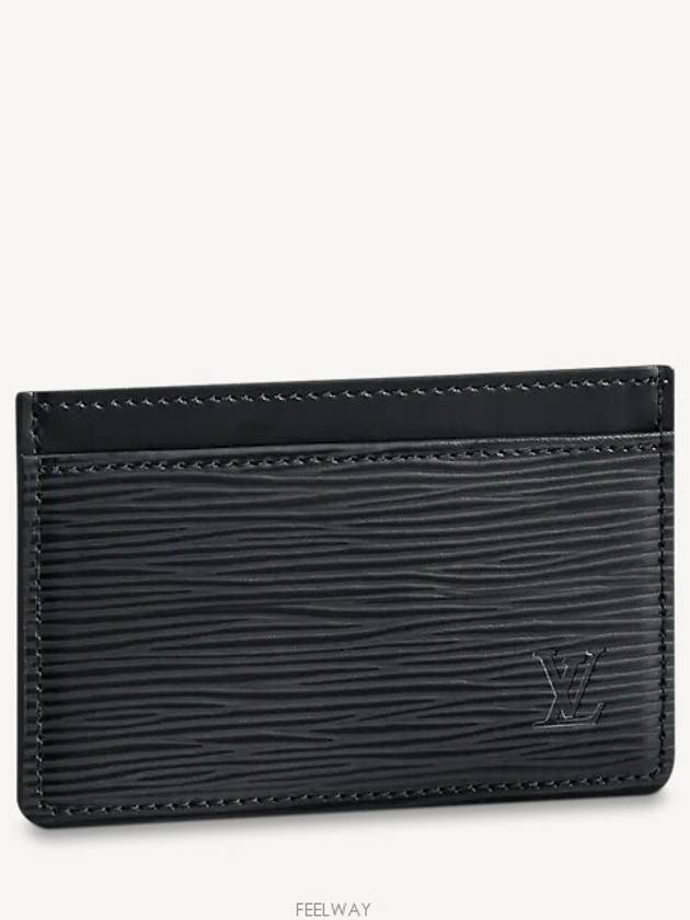 Epi Logo Leather Card Wallet Black - LOUIS VUITTON - BALAAN 2