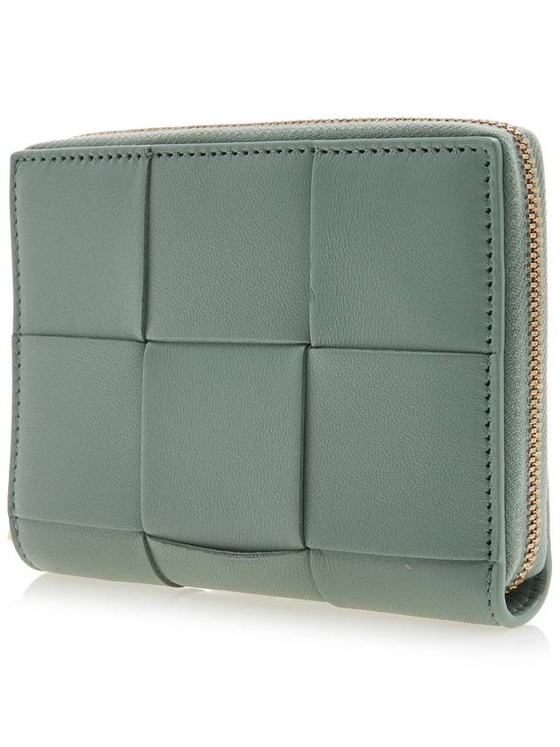 Intrecciato Zip Around Half Wallet Green - BOTTEGA VENETA - BALAAN 3