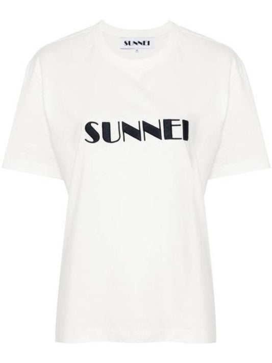 Big logo short sleeve t shirt off white dark navy - SUNNEI - BALAAN 1