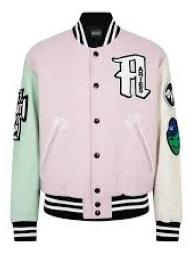 Aries Varsity Jacket Pink STAR70200PNK 1244793 - ARIES - BALAAN 1