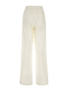 Logo Print Wide Pants White - GANNI - BALAAN 3