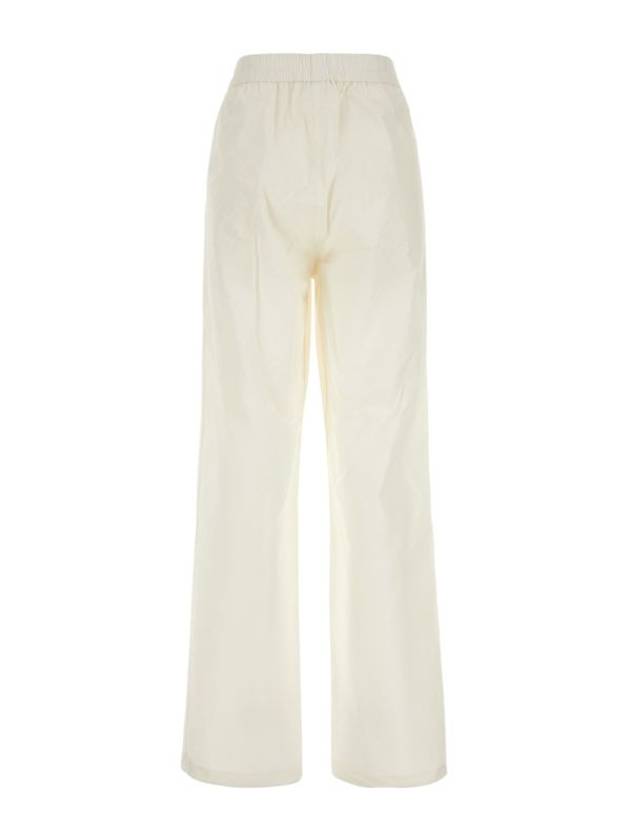 Logo Print Wide Pants White - GANNI - BALAAN 3