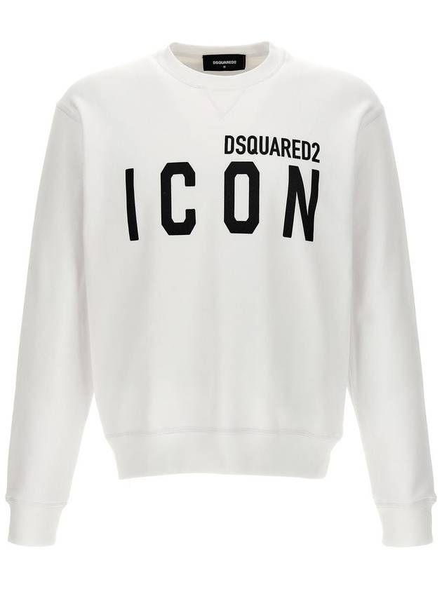 Icon Logo Crew Neck Sweatshirt White - DSQUARED2 - BALAAN 2