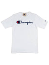 Heritage Shorts Direct Flock Script Short Sleeve Tee White GT19 Y07954 WHC - CHAMPION - BALAAN 5