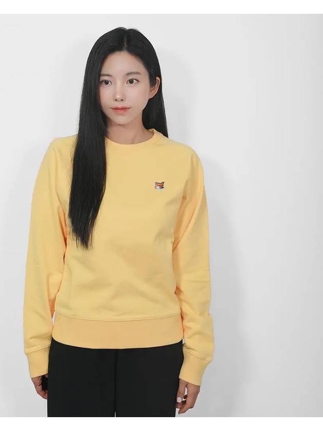 Fox Head Patch Adjusted Sweatshirt Soft Yellow - MAISON KITSUNE - BALAAN 2