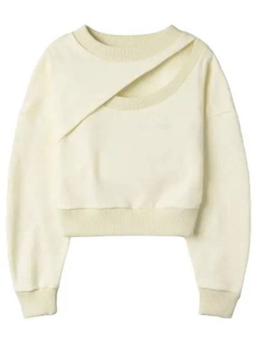 Cropped sweatshirt white t shirt - ALEXANDER MCQUEEN - BALAAN 1