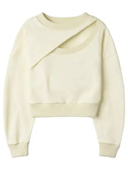 Cropped sweatshirt white t shirt - ALEXANDER MCQUEEN - BALAAN 1