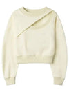 Embroidered Logo Cut-Out Sweatshirt Ivory - ALEXANDER MCQUEEN - BALAAN 2