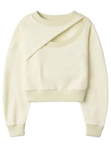 Cropped Sweatshirt White - ALEXANDER MCQUEEN - BALAAN 1