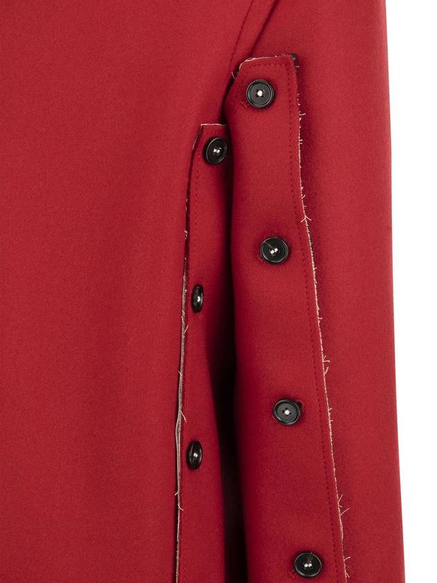 Breasted Wool Double Coat Red - MARNI - BALAAN 5