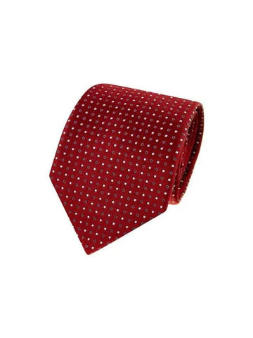 Men s Mini Dot Pattern Silk Tie Red - GIORGIO ARMANI - BALAAN 1