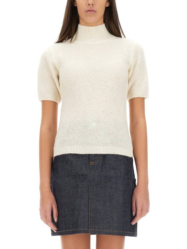 Edie Short Sleeve Turtleneck Off White - A.P.C. - BALAAN 2